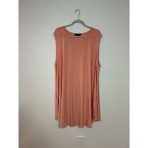 L&B Lucky & Blessed Plus Size 3X Peach Sleeveless Tunic Dress